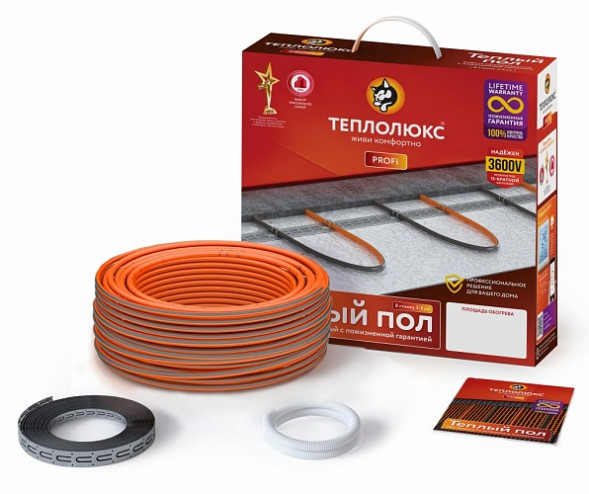 Нагревательный кабель Теплолюкс ProfiRoll 62,5 м/1080 Вт