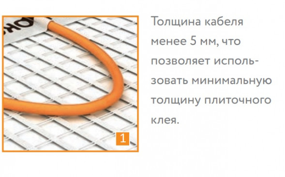 Нагревательный мат Теплолюкс Tropix МНН 1280 Вт/8,0 кв.м